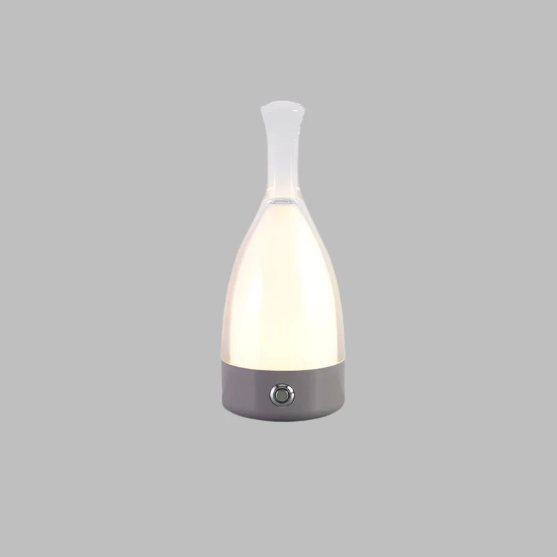 Maliben | Stylish Wine Bottle Table Lamp - Rechargeable With Dimmable Light