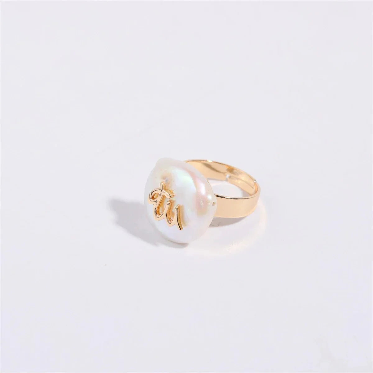 Maliben | Zodiac Sign Large Pearl Statement Ring
