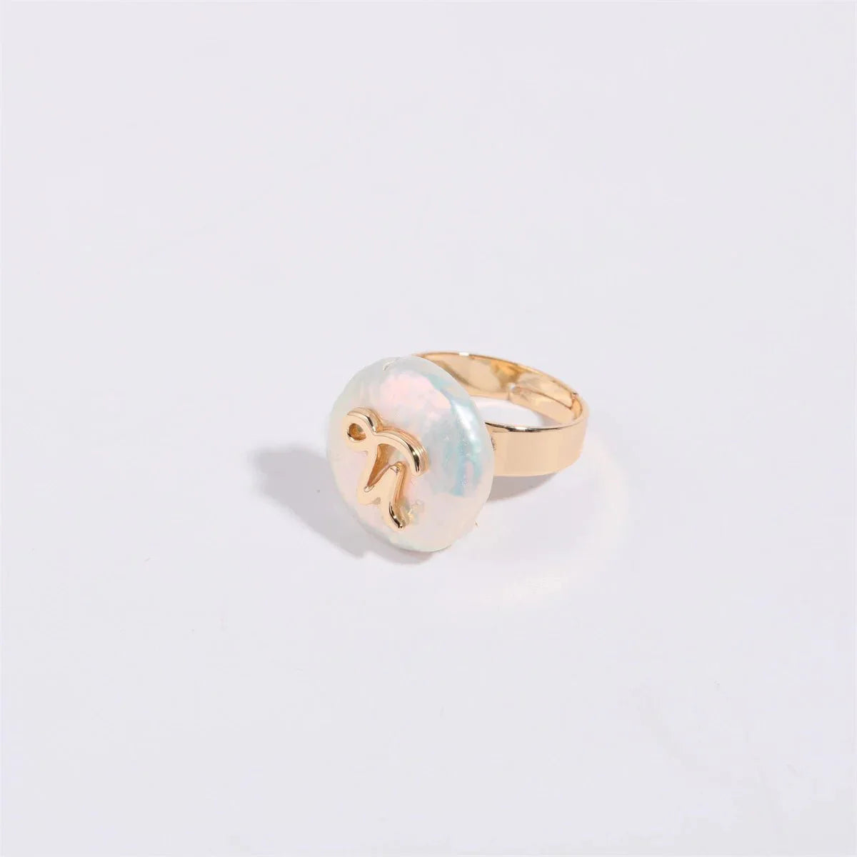 Maliben | Zodiac Sign Large Pearl Statement Ring