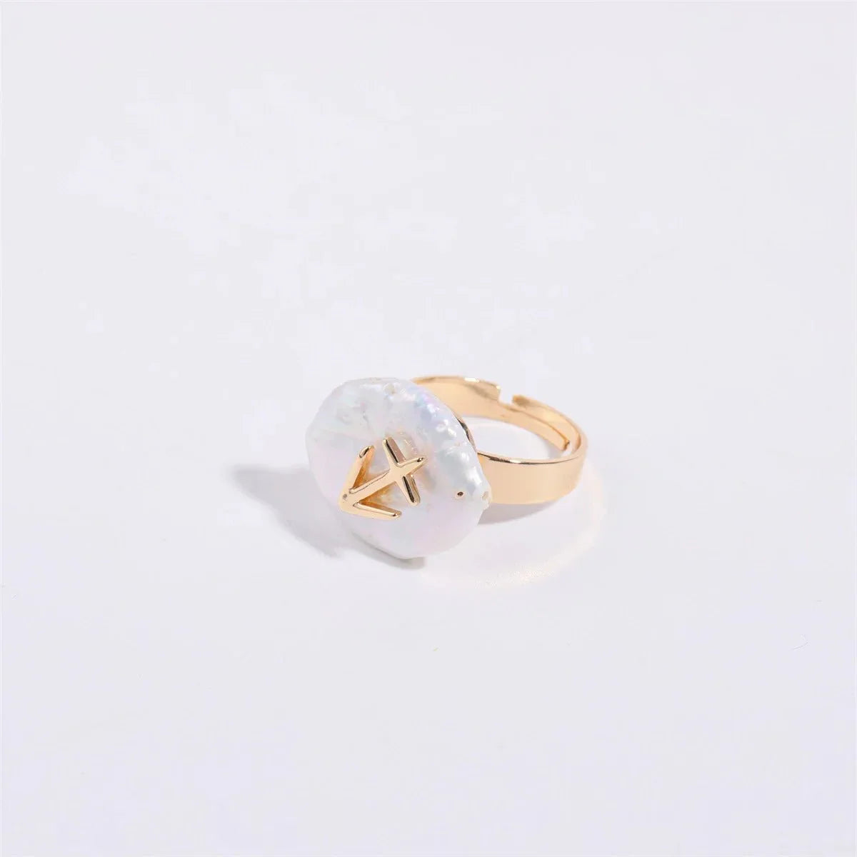 Maliben | Zodiac Sign Large Pearl Statement Ring