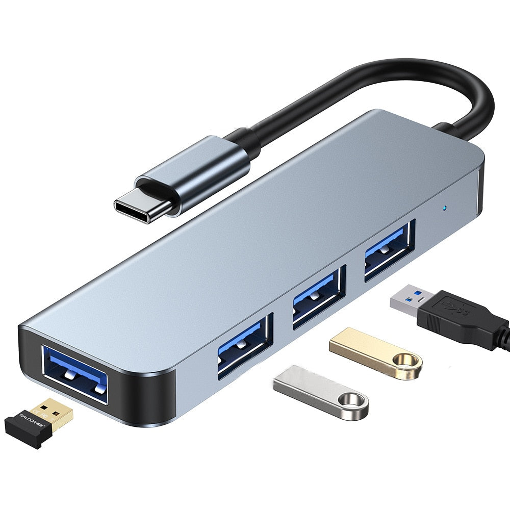 USB-C hub with multiple ports