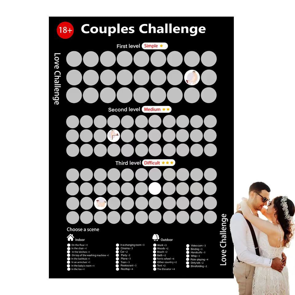 Maliben | Couples' Adventure Scratch Poster