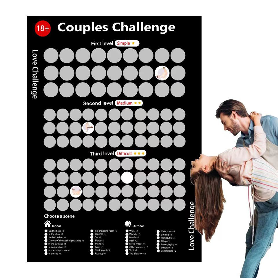 Maliben | Couples' Adventure Scratch Poster