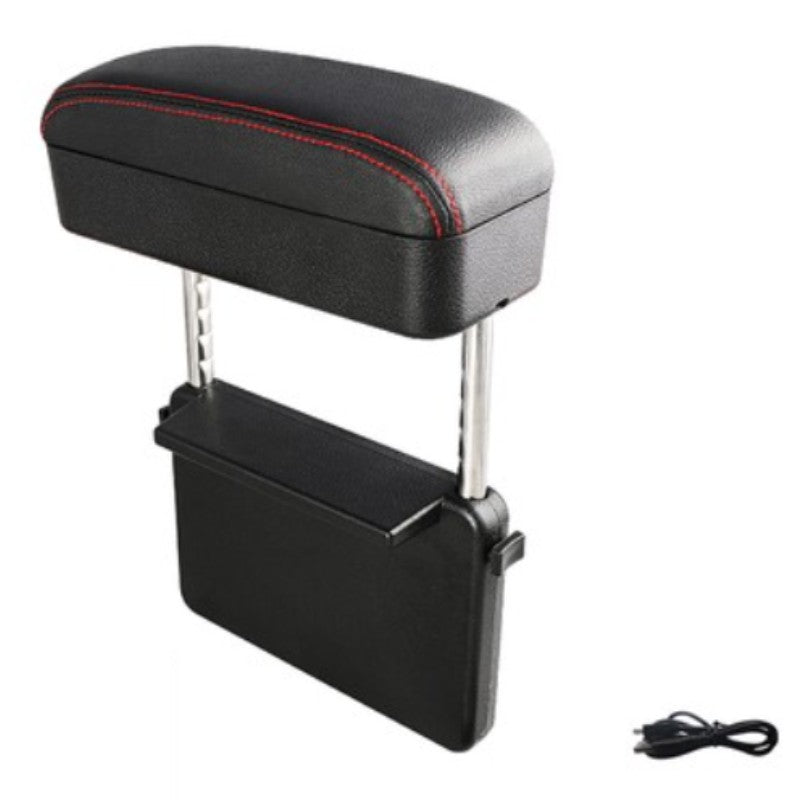 Maliben | 3-In-1 Universal Adjustable Car Armrest Storage Box, With Arm Support, Wireless Charging & Item Storage, For Long Distance Drive (1pc)