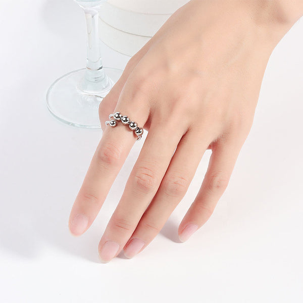 Maliben | 4 Beads Adjustable Anxiety Relief Ring