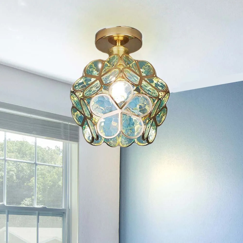 Maliben | Glass Flower Ceiling Lamp - Floraglow