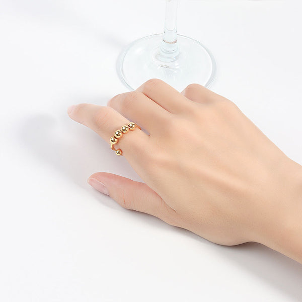 Maliben | 4 Beads Adjustable Anxiety Relief Ring