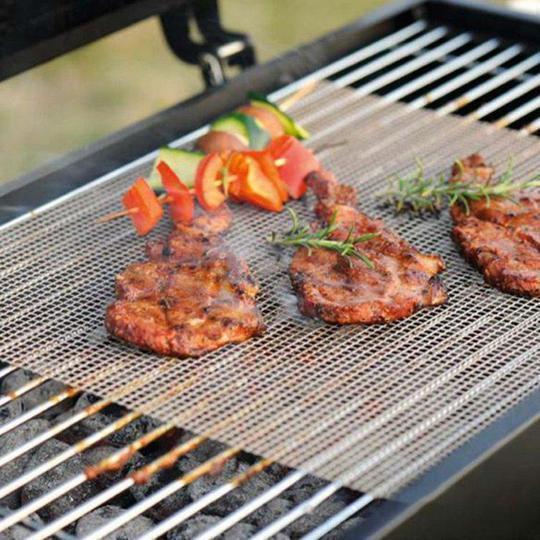 Maliben | Grillfine Bbq Grill Net / Grill Mat | Non-Stick & Reusable | Heat Resistant Up To 370 °C | For Meat, Fish & Vegetables