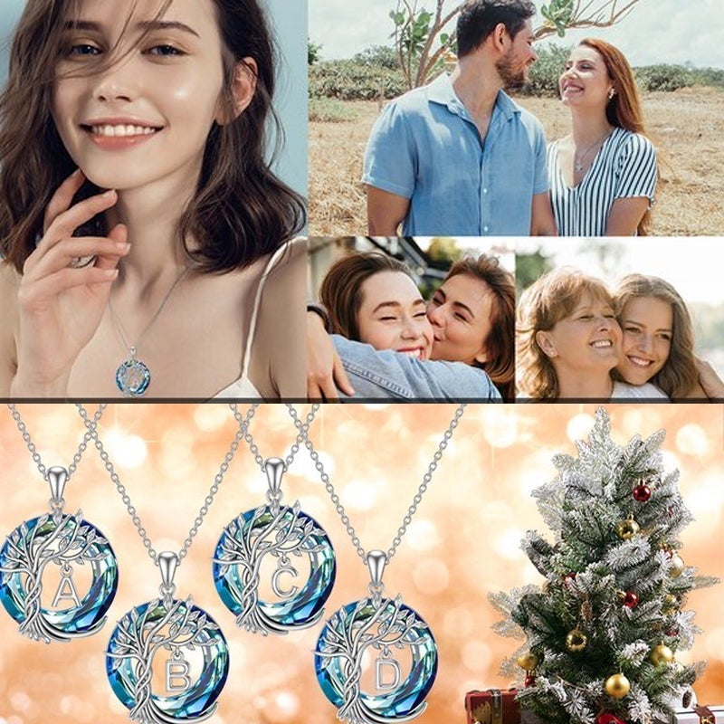 Maliben | Tree Of Life Crystal Pendant Necklace