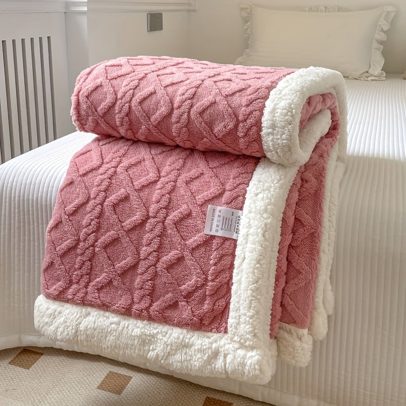 Maliben | Stylish Reversible Fleece Blanket For Ultimate Comfort And Warmth