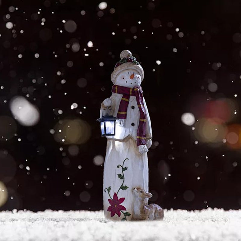 Maliben | Forest Snowman With Solar Lantern