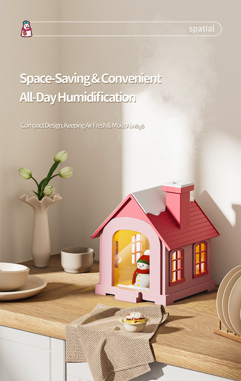 Christmas Snow House Usb Mini Humidifier