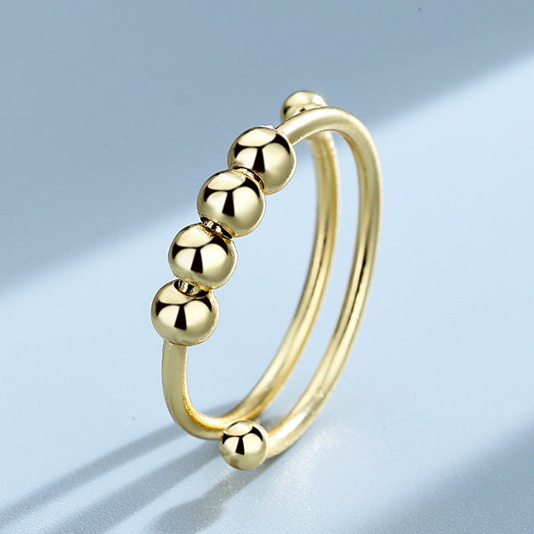 Maliben | 4 Beads Adjustable Anxiety Relief Ring