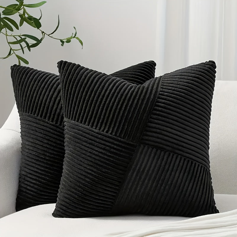 Maliben | Nordliv Pillowcase Set | Boho Style | Soft Cord | 2 Pieces, 45×45 Cm, 50x50cm