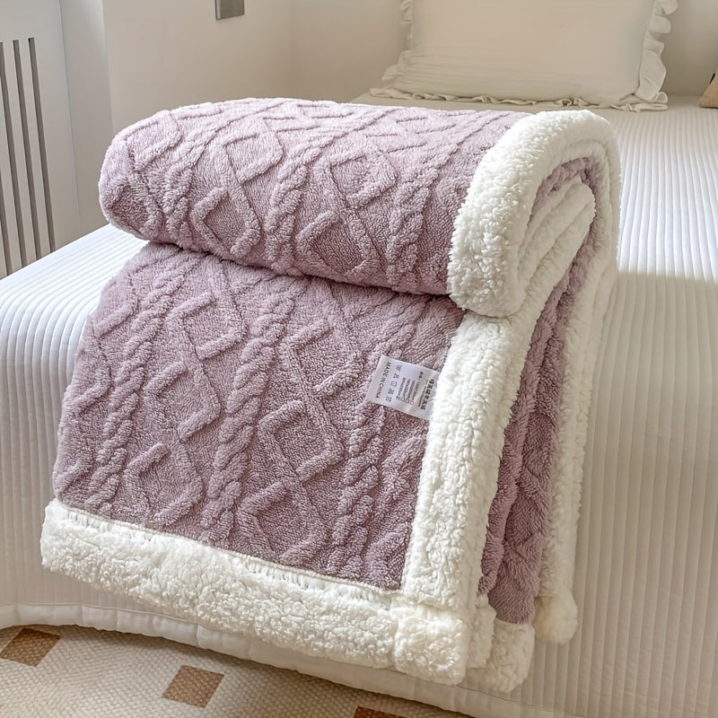 Maliben | Stylish Reversible Fleece Blanket For Ultimate Comfort And Warmth