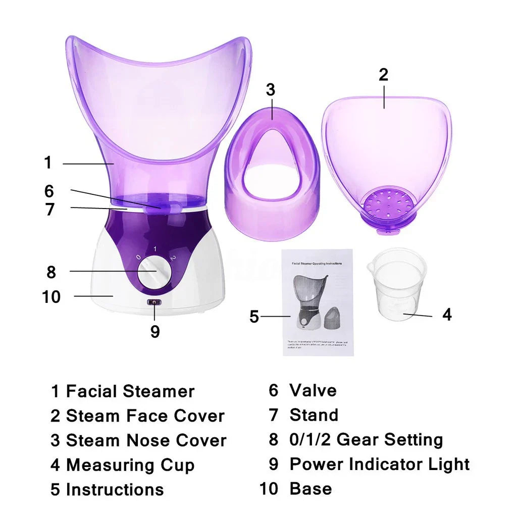 Maliben | Face Steamer With Adjustable Steam Levels And Aromatherapy Function