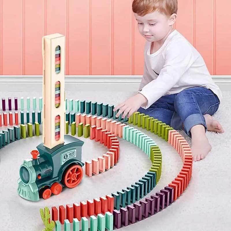 Maliben | Dominoexpress | Endless Play Fun - Automatic Domino Train With Colorful Blocks