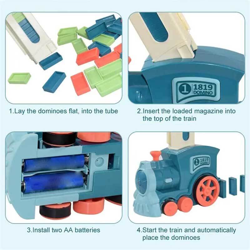 Maliben | Dominoexpress | Endless Play Fun - Automatic Domino Train With Colorful Blocks