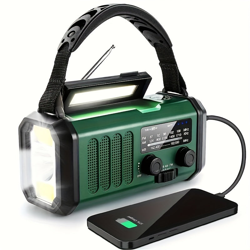 Maliben | Stormmate X10 Emergency Radio With 10,000 Mah Power Bank | Solar, Crank & Usb-C | Led Light, Sos Alarm & Compass | Am/Fm/Noaa