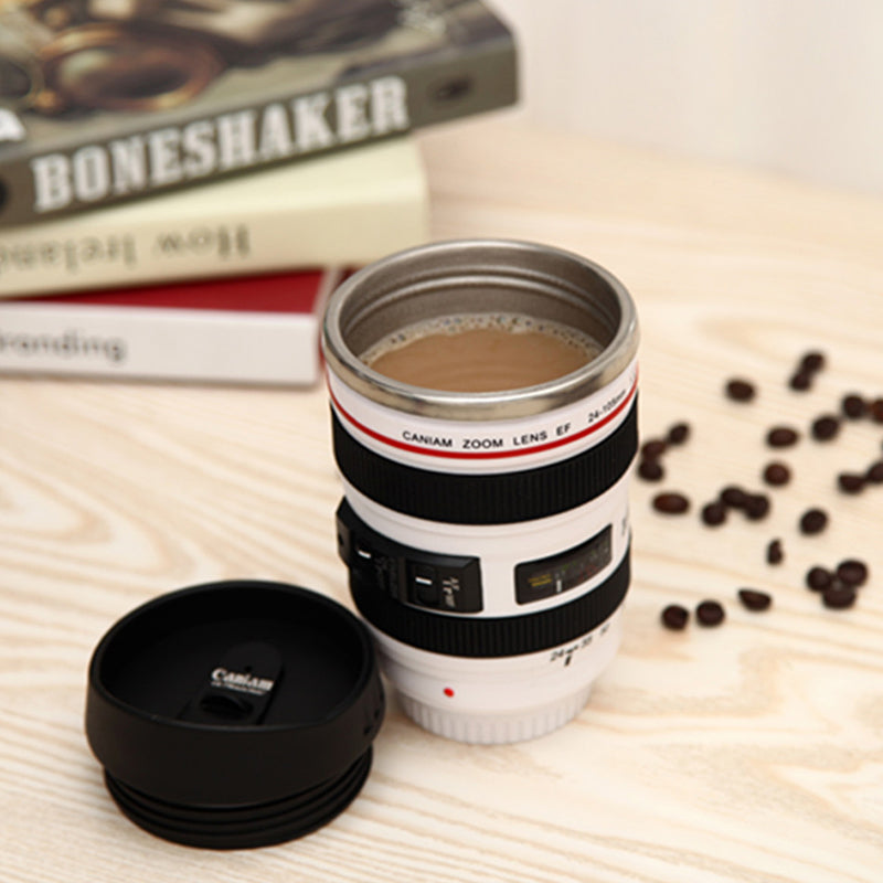 Maliben Camera Lens Inspired Insulated Cup Coffee Mug