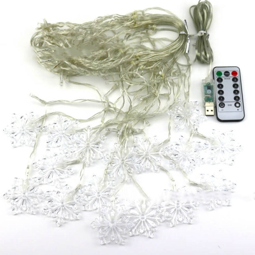 Maliben | Snowflake Remote Control Ice Strip Light Blinking Led Decorative String Lights