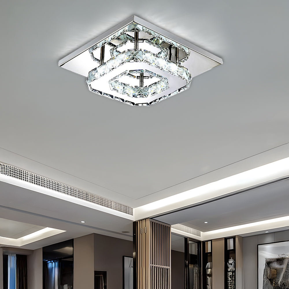 Maliben | Ceiling Light Crystal Led Modern Flush Fixture