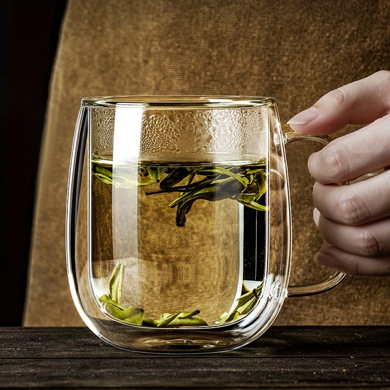 Maliben | Thermosip Double-Walled Glass Mug – Borosilicate Glass, Heat Resistant & Elegant