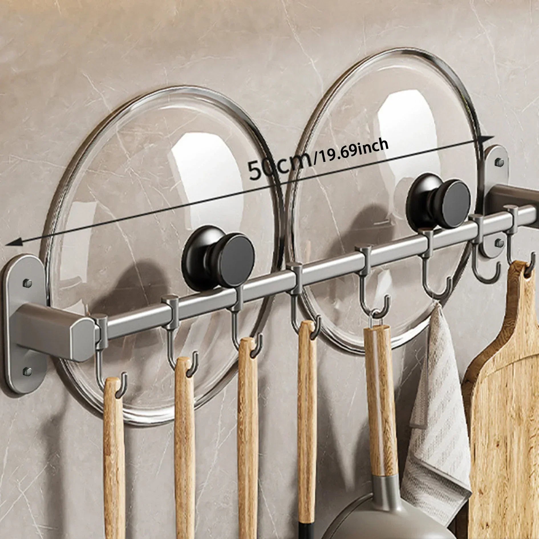 Maliben | Storage shelf for kitchen utensils – versatile use – wall-mounted – storage shelf for pan lids and spatulas