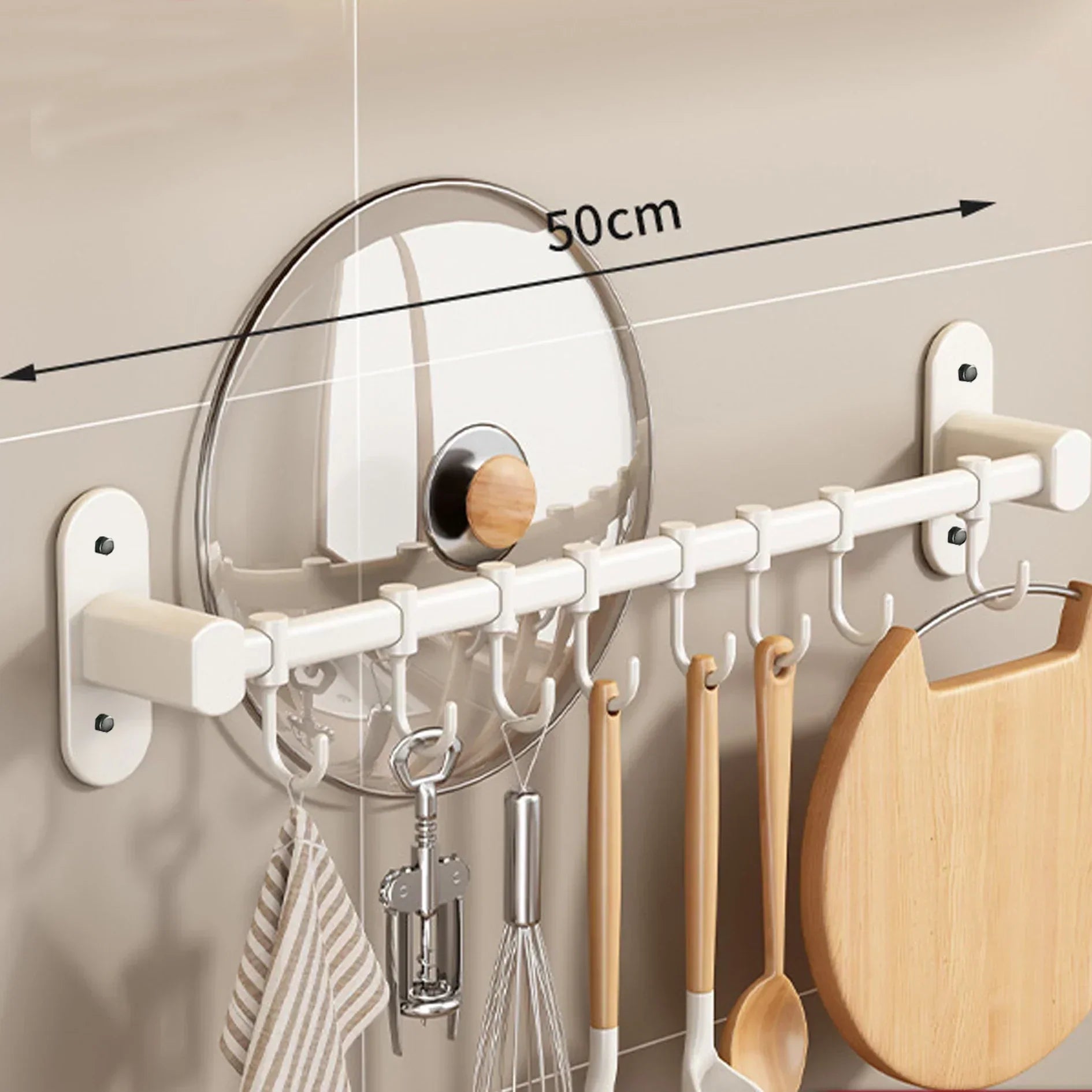 Maliben | Storage shelf for kitchen utensils – versatile use – wall-mounted – storage shelf for pan lids and spatulas