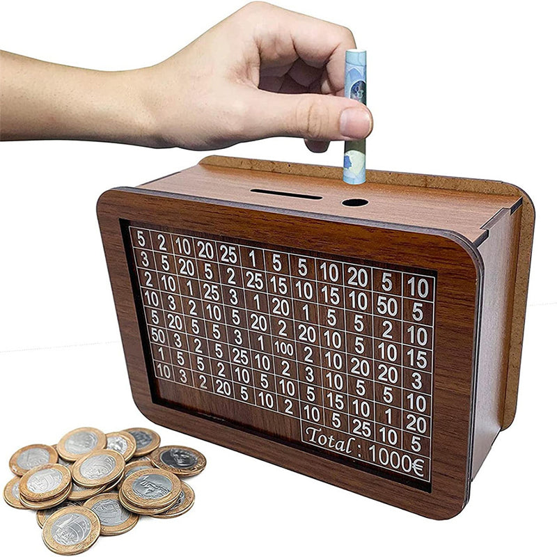 Maliben | Wooden Piggy Bank With Counter