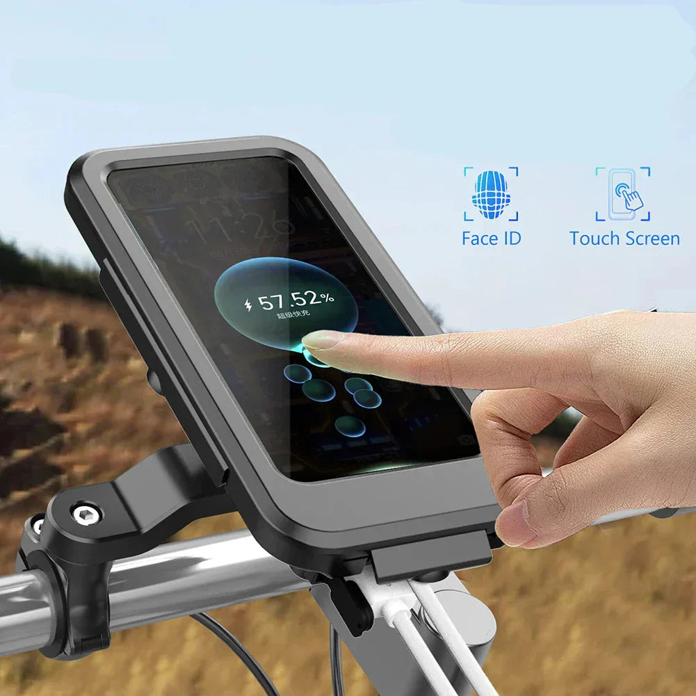 Maliben Bike Phone Mount with Power Bank — 15W, Waterproof