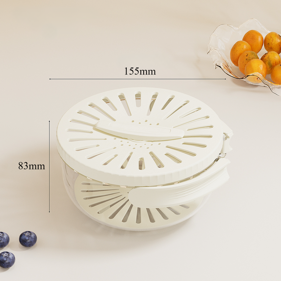 Maliben | Foldable Quick-Drain Basket With Rotating Lid