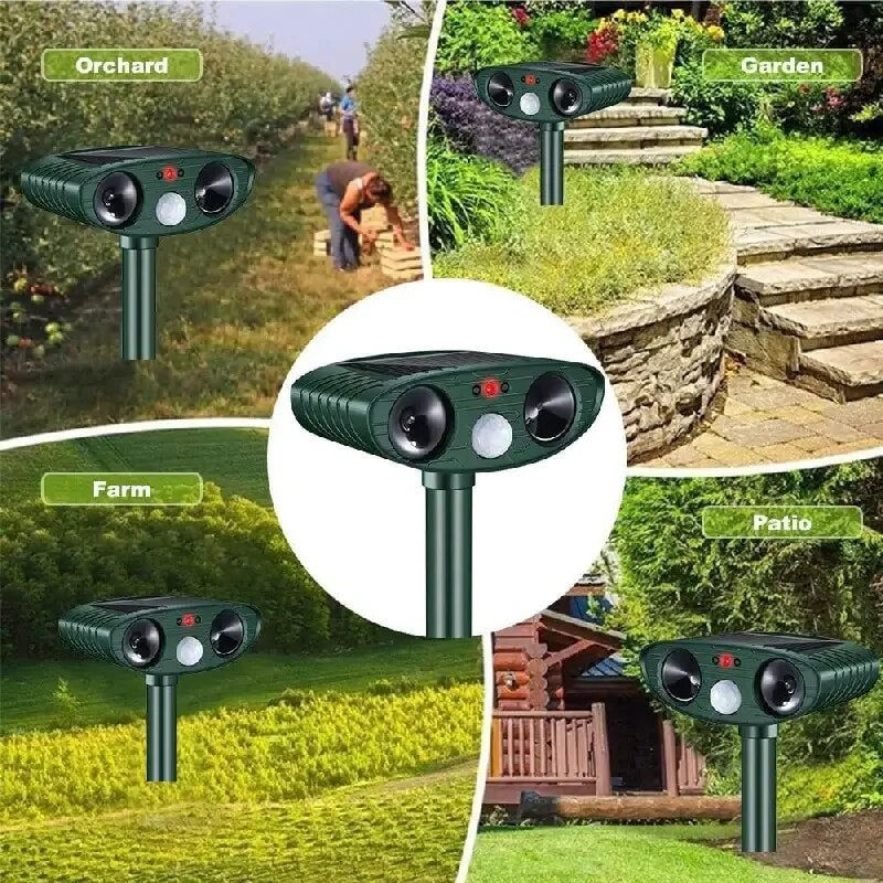Maliben | Ultrasonic Fox Sonic Cats Deterrent Repellent Squirrel Birds For Animals