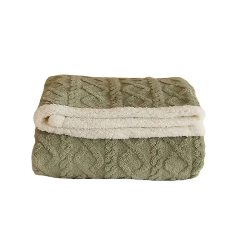 Maliben | Thick Lambswool Winter Fleece Blanket - Luxycozy
