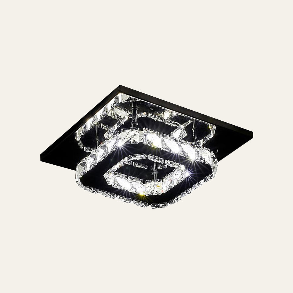 Maliben | Ceiling Light Crystal Led Modern Flush Fixture