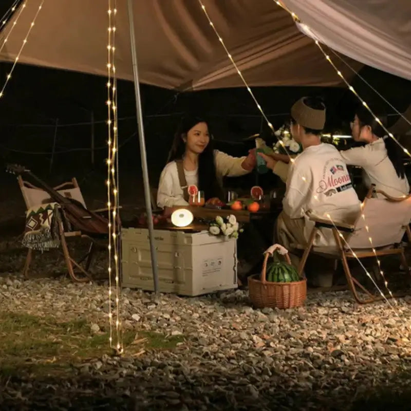 Maliben | 4 In 1 Camp Light – Portable Camping Lantern, String Lights With 8 Lighting Modes, Rechargeable Power Bank For Outdoor Adventures