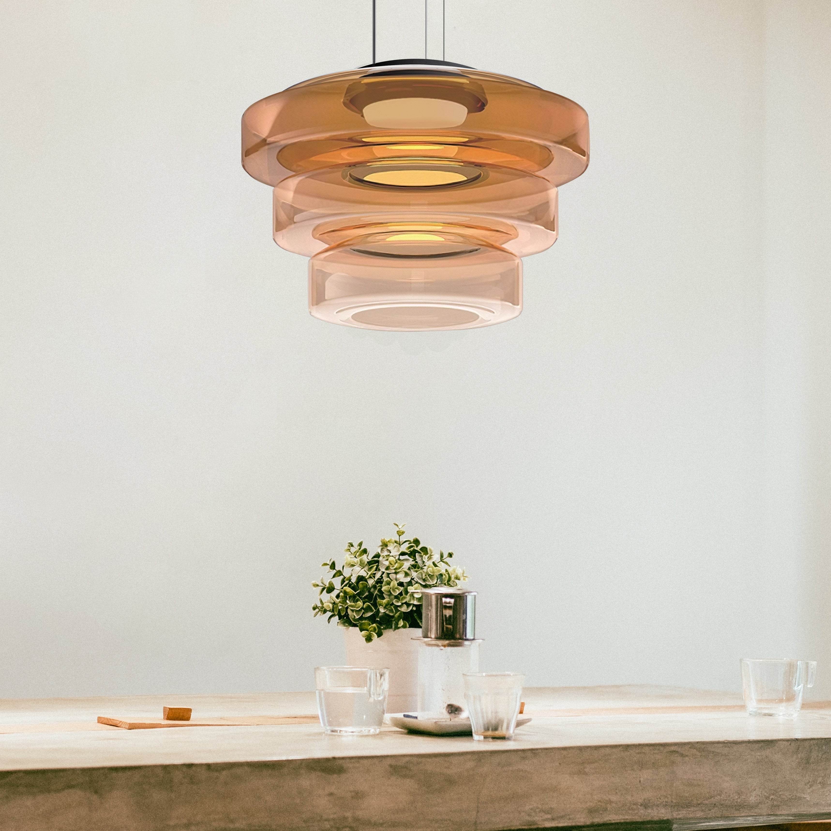 Maliben | Modern Glass Pendant Lamp In Bauhaus Style - Aurorasphere