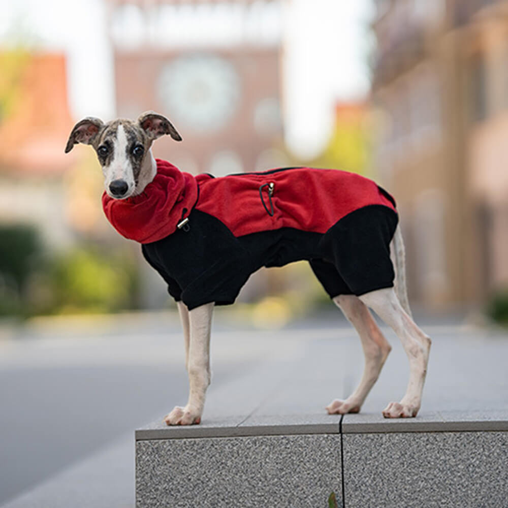 Maliben | Full Protection Polar Fleece Dog Overall with Removable Collar