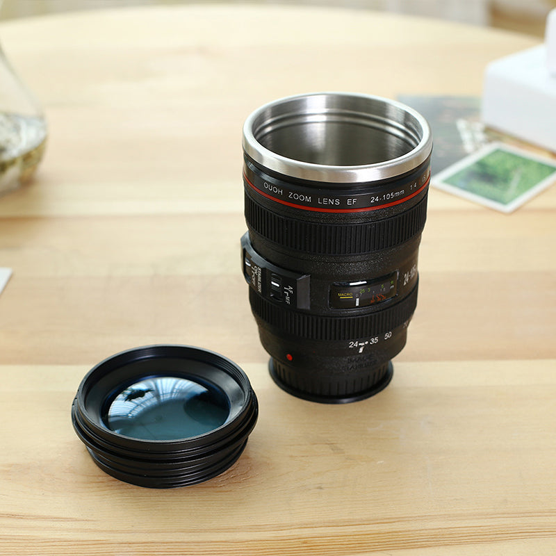 Maliben Camera Lens Inspired Insulated Cup Coffee Mug