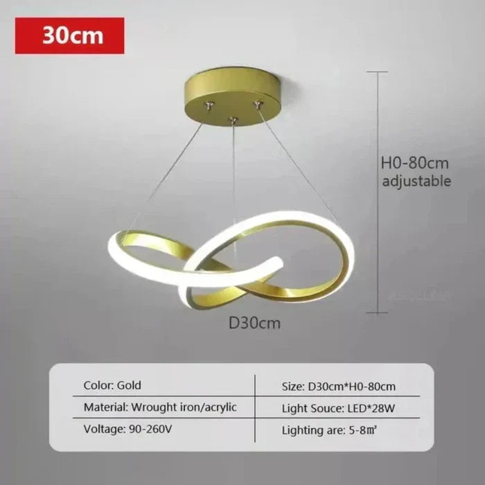 Maliben | Modern Led Ceiling Lamp - Waveglow