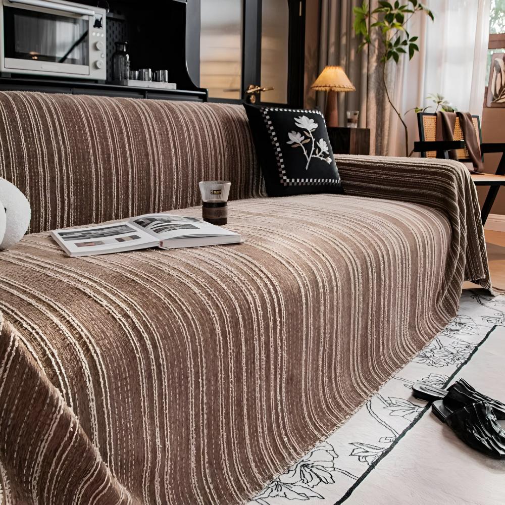 Maliben | Regal Stripes Chenille Sofa Cover