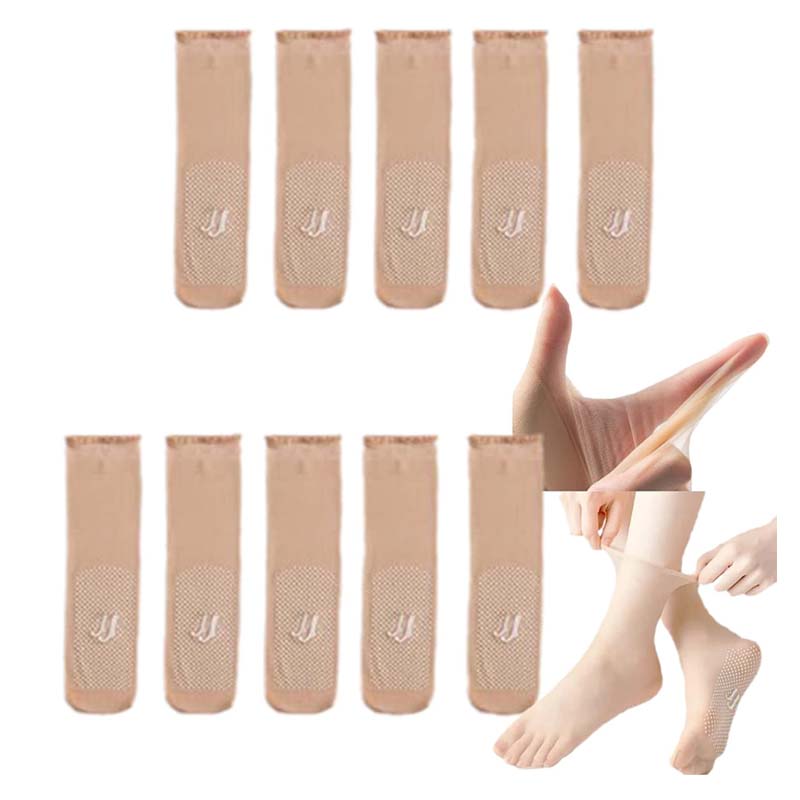 Maliben | Invisible, Non-Slip Crystal Silk Socks For Spring And Summer