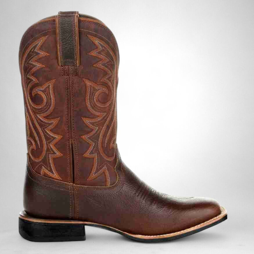 Rugged Men’S Leather Western Boots