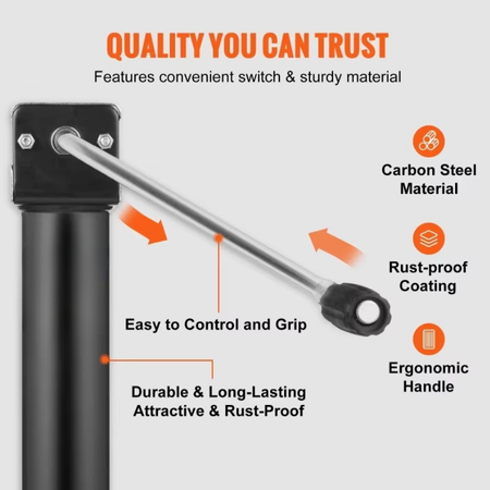 Maliben | Heavy-Duty A-Frame Trailer Jack With Drop Leg, 5000 Lb Capacity