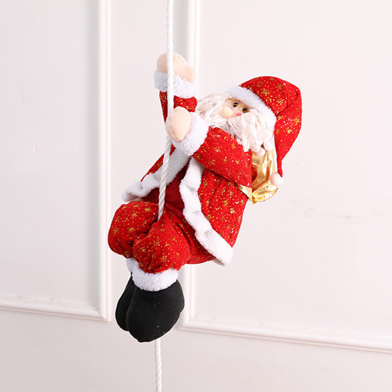 Electric Climbing Santa Claus Plush Ornament