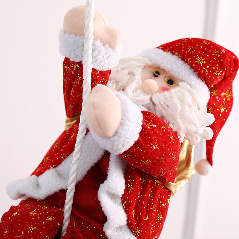 Electric Climbing Santa Claus Plush Ornament