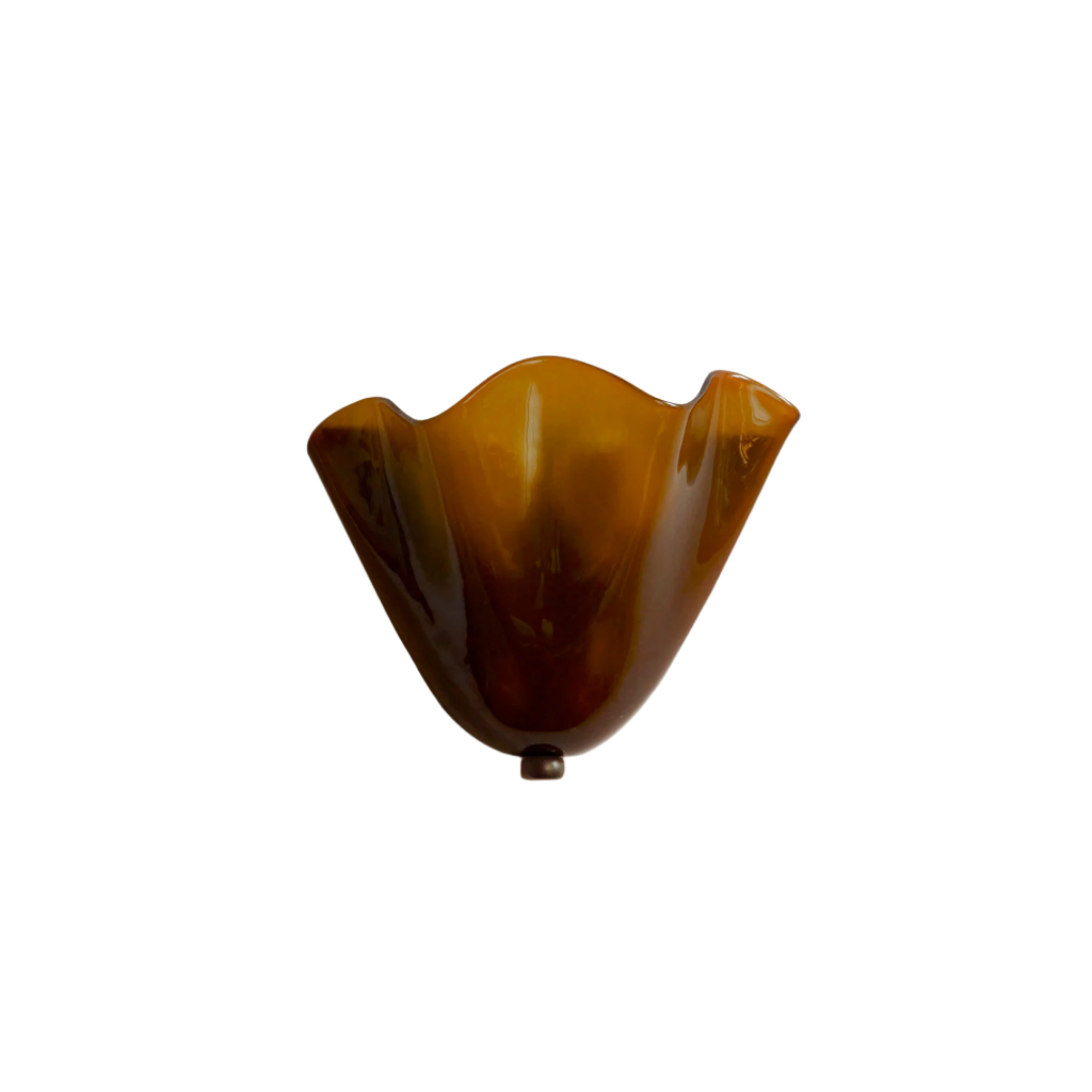 Maliben | Retro Wall Lamp Of Colored Glass In Skirt-Shaped Shell Pattern