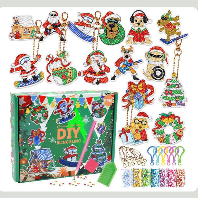 Maliben | Sparklyxmas | Festive Surprise - Diy Diamond Painting Keychain Blind Box