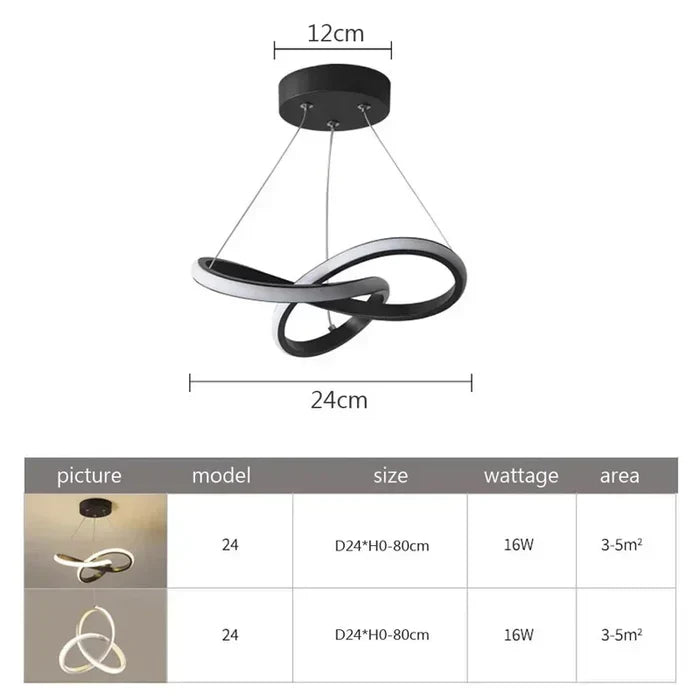 Maliben | Modern Led Ceiling Lamp - Waveglow