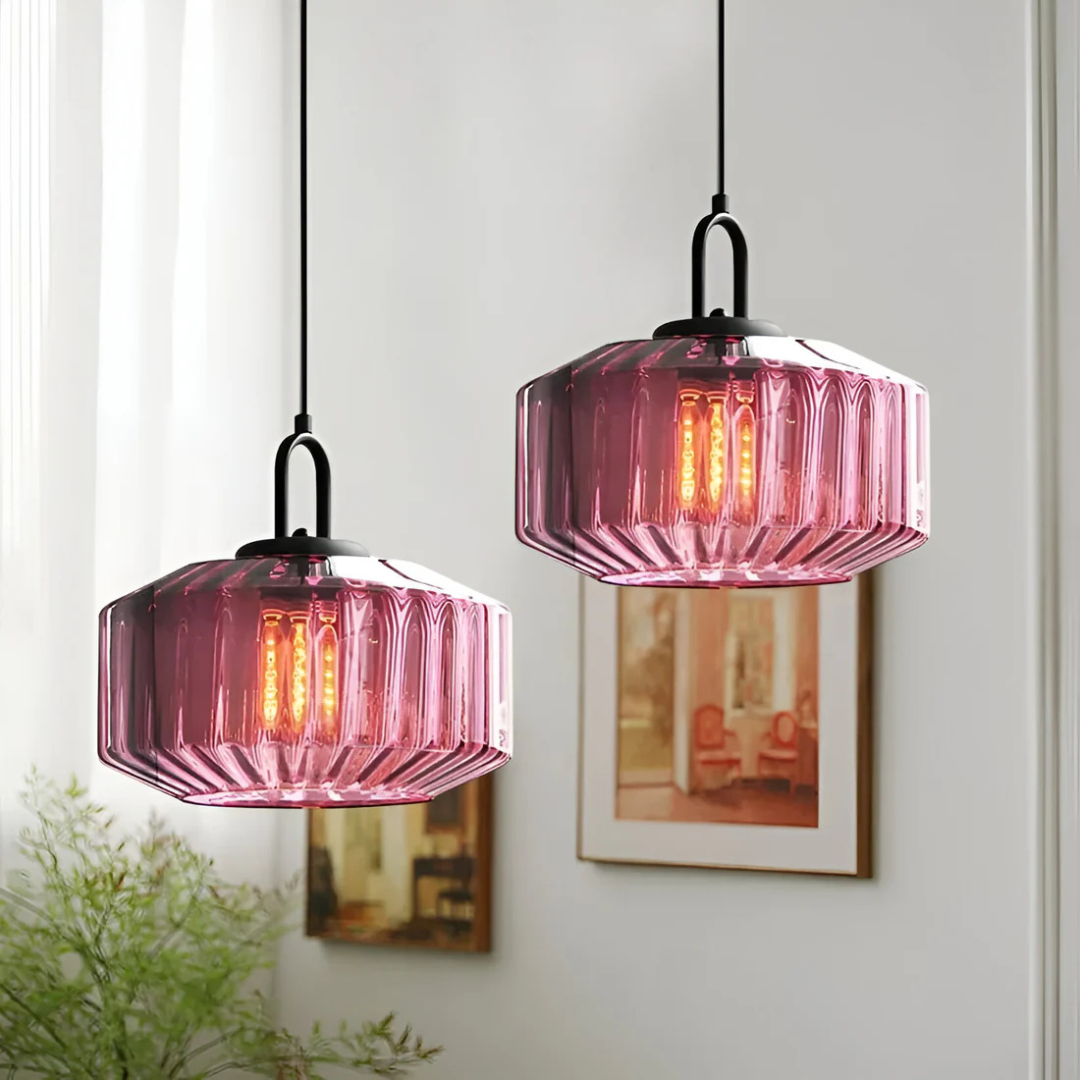 Maliben | Retro Colored Glass Pendant Lamp